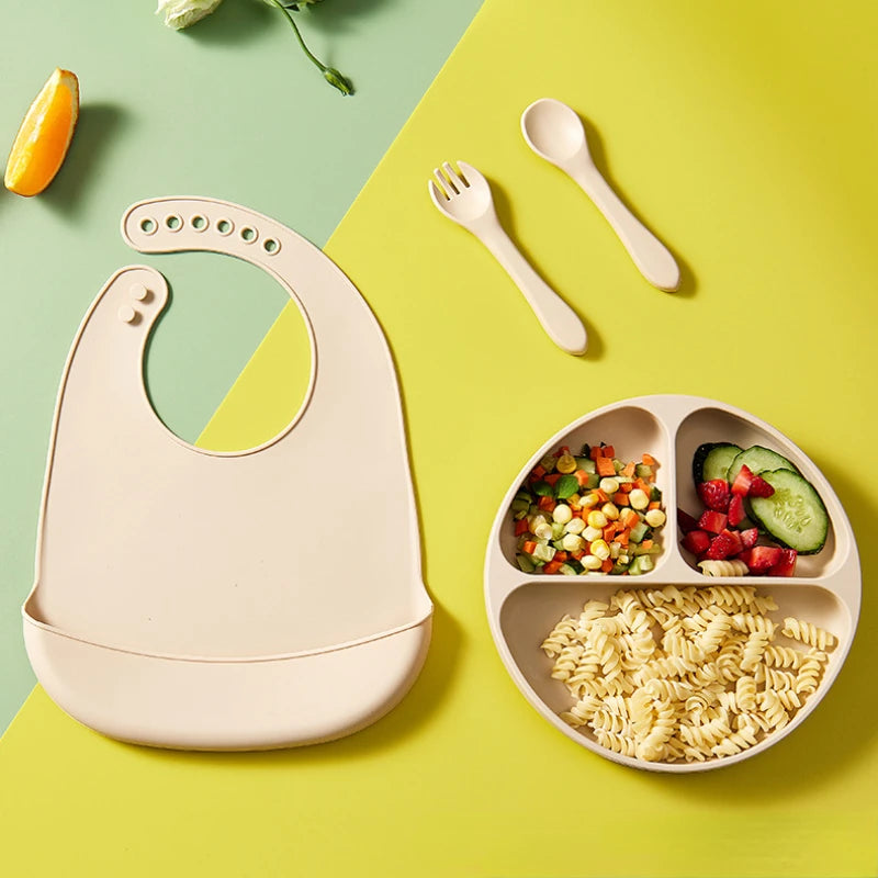 LckyBaby™ Waterproof Silicone Baby Bib – Adjustable, Soft & Easy-to-Clean