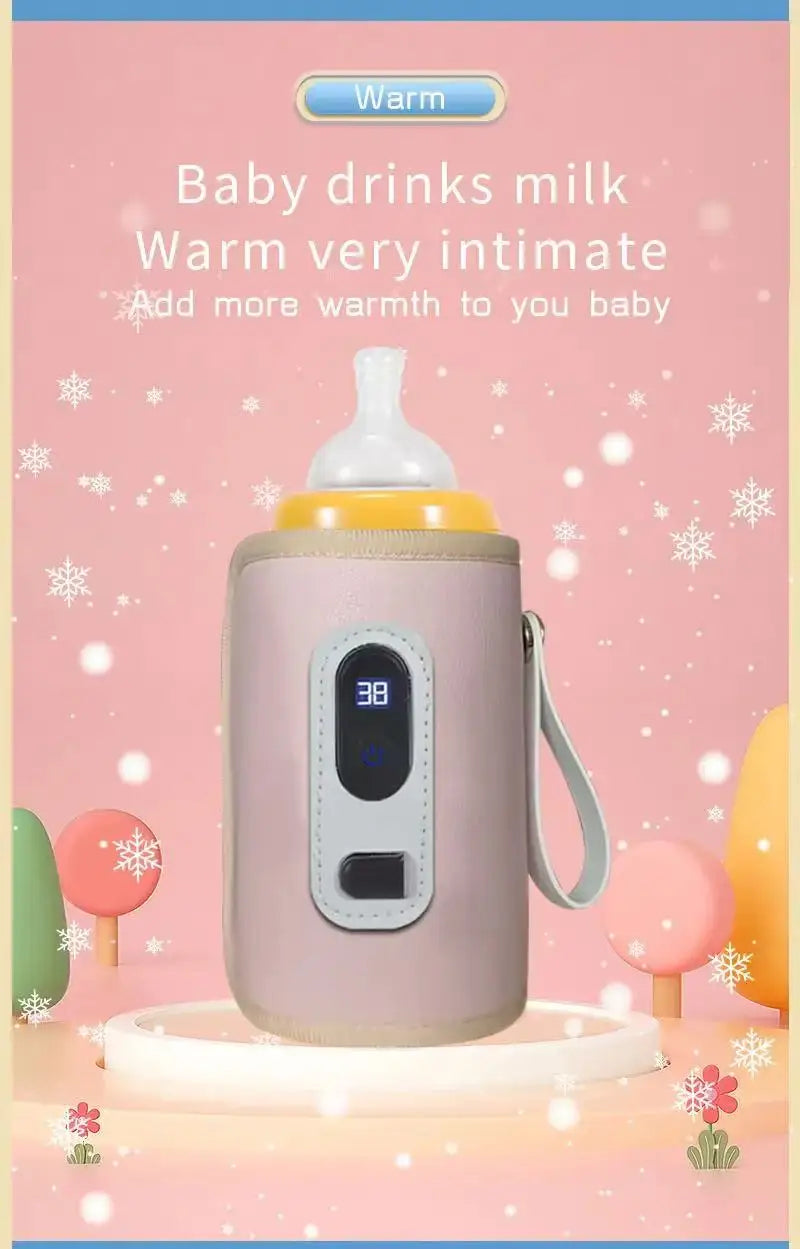 LckyWarm™ – Portable Baby Bottle Warmer with LCD Display