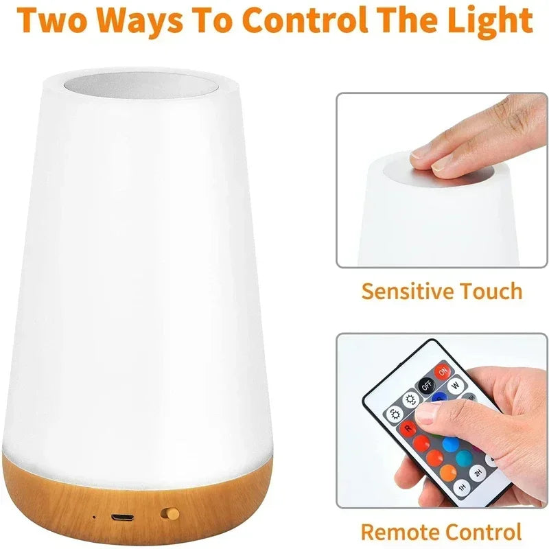 LckyGlow™ — 13-Color LED Night Light with Touch & Remote Control