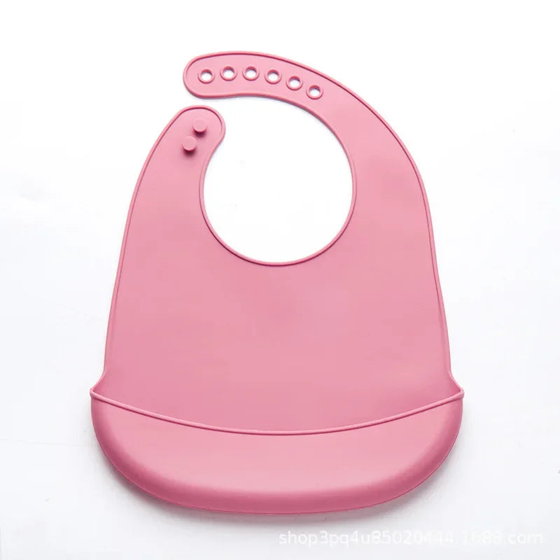 LckyBaby™ Waterproof Silicone Baby Bib – Adjustable, Soft & Easy-to-Clean