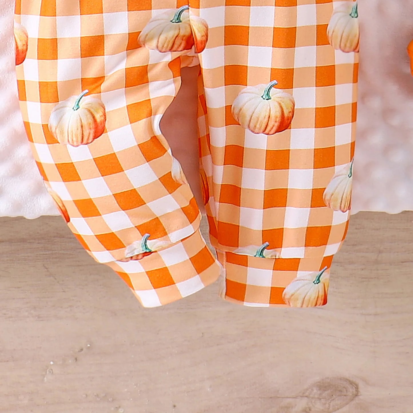 LckyBaby™ My First Halloween Outfit – 100% Cotton Baby Bodysuit & Pumpkin Overalls