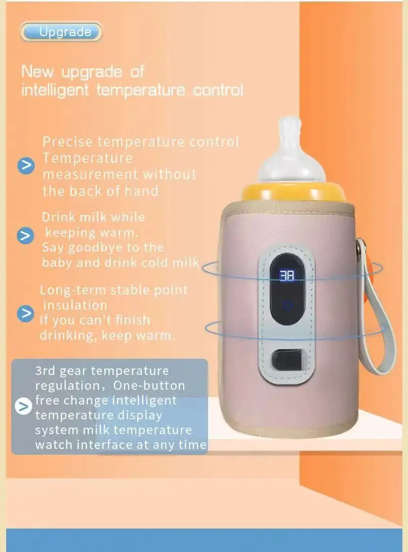 LckyWarm™ – Portable Baby Bottle Warmer with LCD Display
