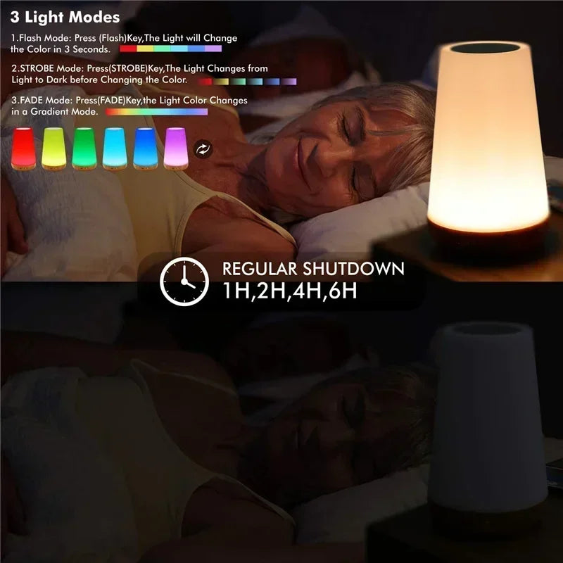 LckyGlow™ — 13-Color LED Night Light with Touch & Remote Control