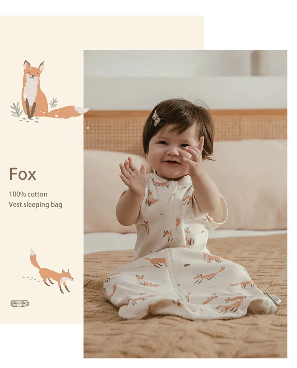 LckyNest™ — Baby Cotton Sleep Sack & Swaddle Bag (0-6 M)