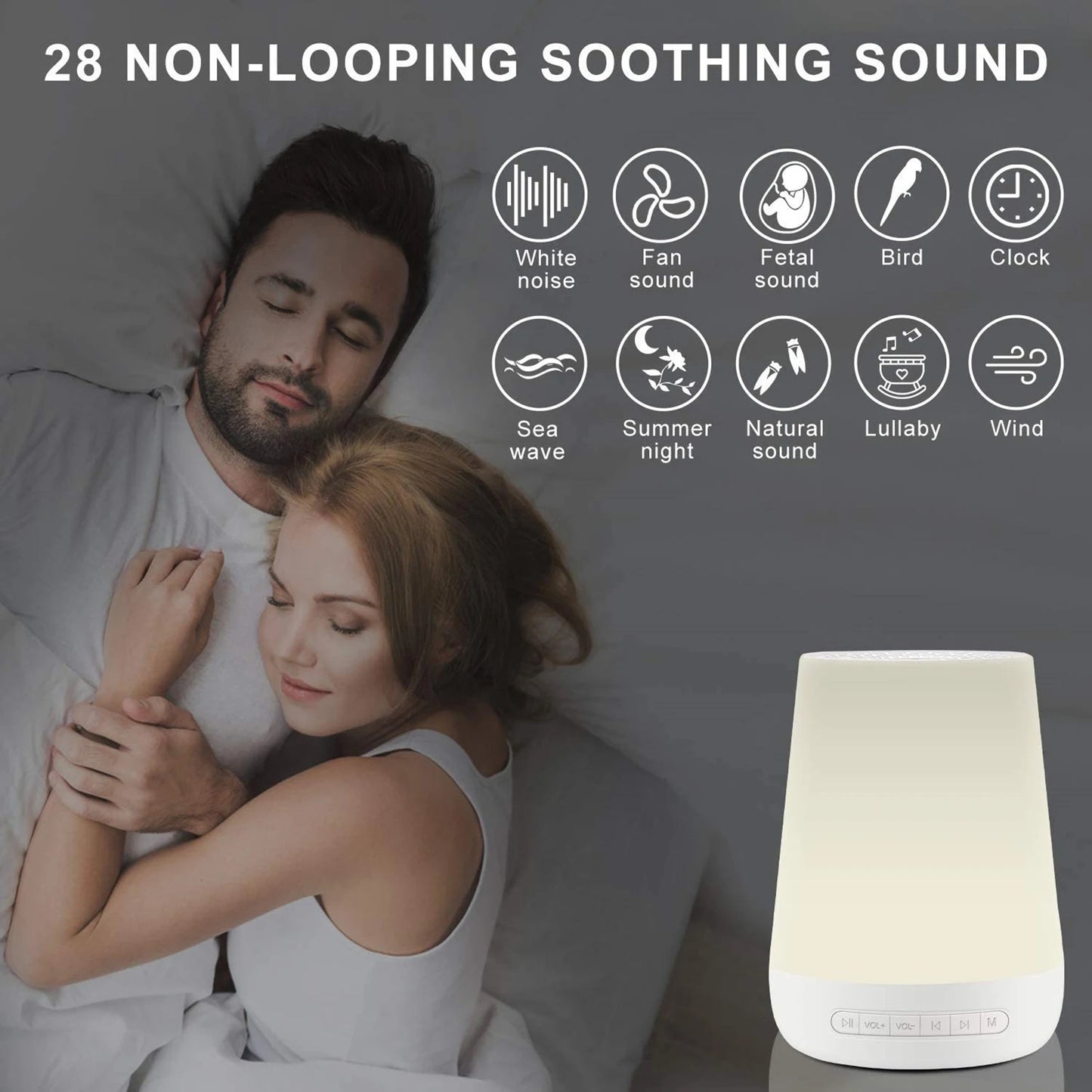 LckyGlow™ — 2-in-1 White Noise Machine & Color Night Light
