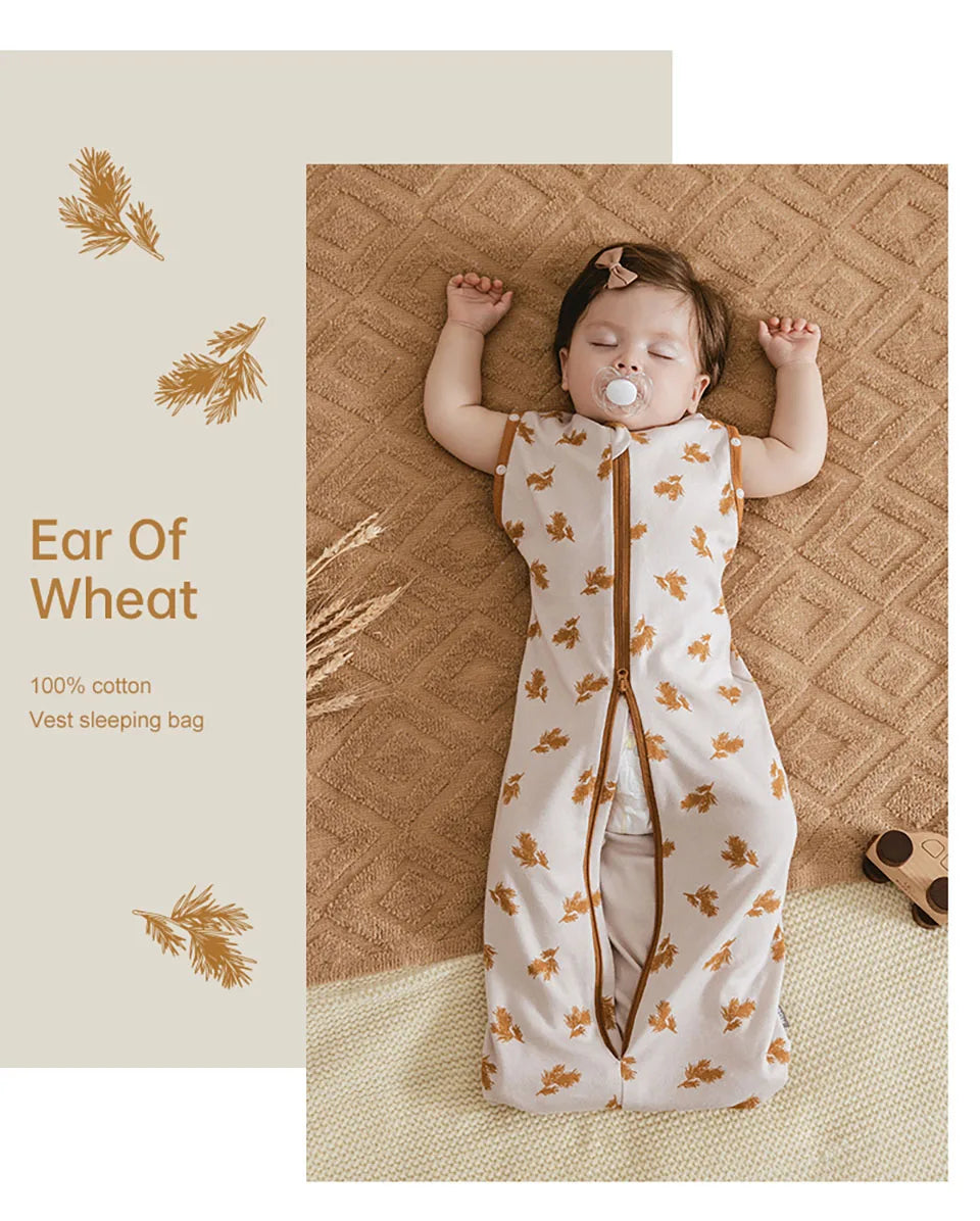 LckyNest™ — Baby Cotton Sleep Sack & Swaddle Bag (0-6 M)