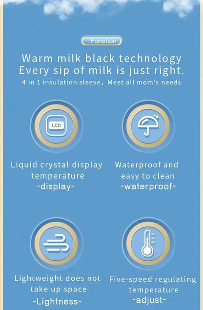 LckyWarm™ – Portable Baby Bottle Warmer with LCD Display