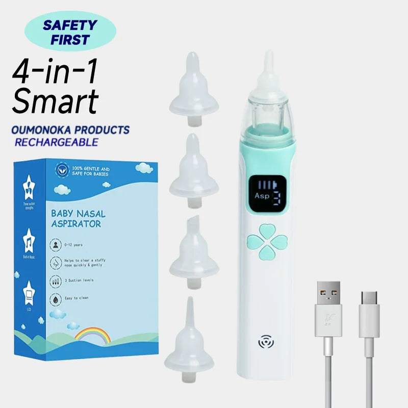 LckyBreathe™ — Smart Electric Baby Nasal Aspirator | Gentle & Safe Mucus Remover