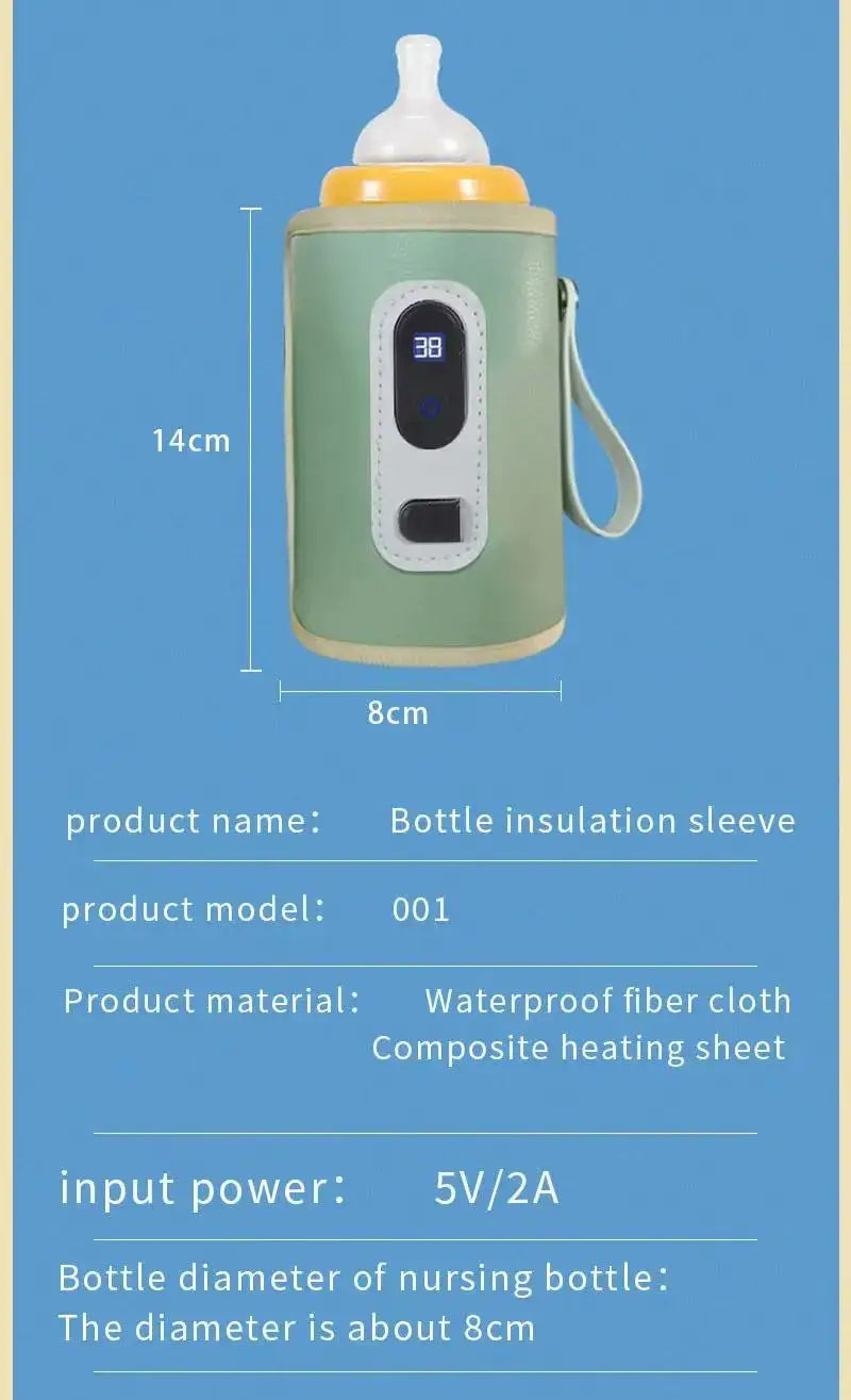 LckyWarm™ – Portable Baby Bottle Warmer with LCD Display