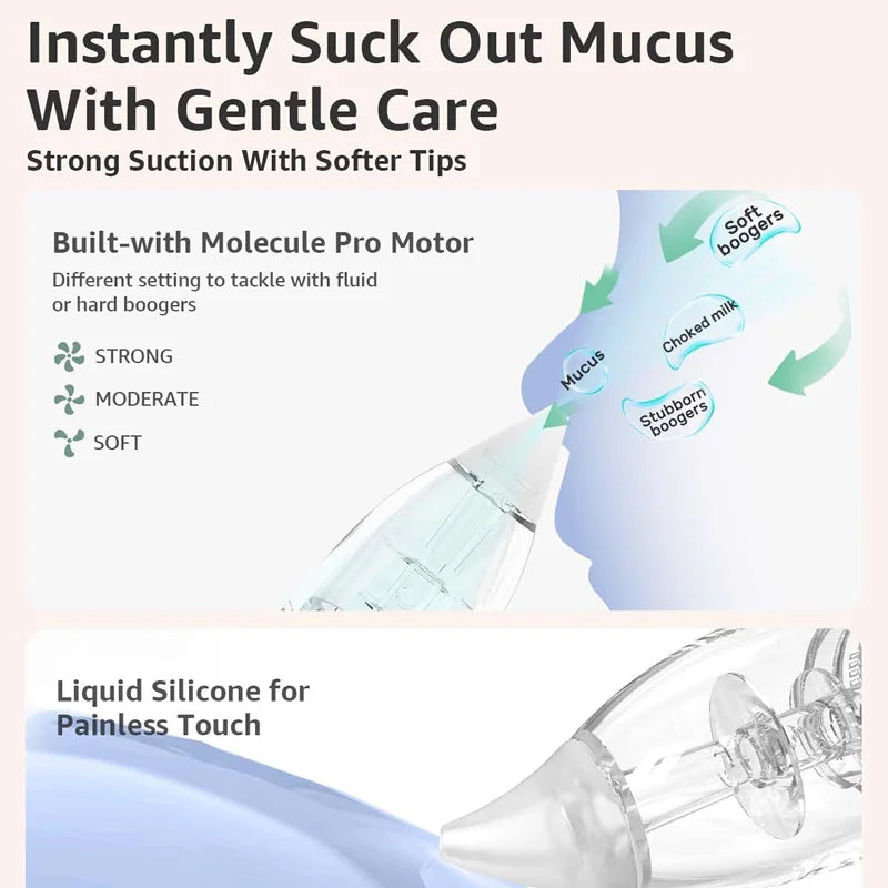 LckyBreathe™ — Smart Electric Baby Nasal Aspirator | Gentle & Safe Mucus Remover