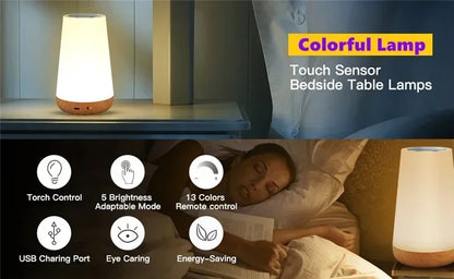 LckyGlow™ — 13-Color LED Night Light with Touch & Remote Control