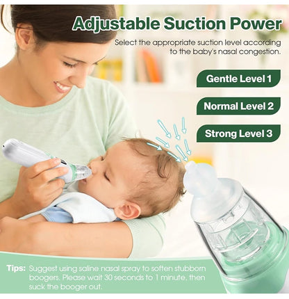 LckyBreathe™ — Smart Electric Baby Nasal Aspirator | Gentle & Safe Mucus Remover