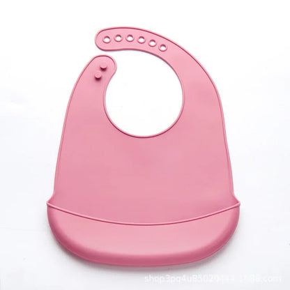 LckyBaby™ Waterproof Silicone Baby Bib – Adjustable, Soft & Easy-to-Clean