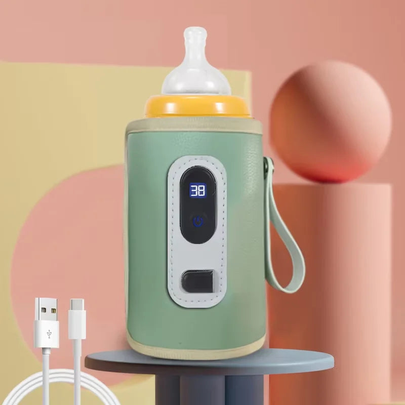 LckyWarm™ – Portable Baby Bottle Warmer with LCD Display