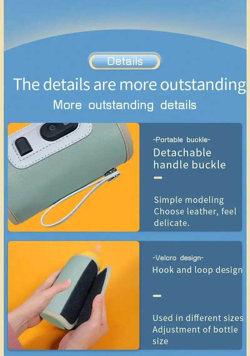 LckyWarm™ – Portable Baby Bottle Warmer with LCD Display