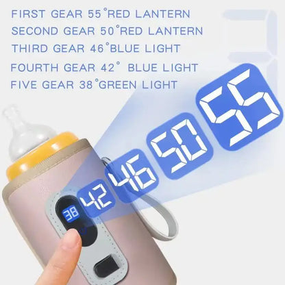 LckyWarm™ – Portable Baby Bottle Warmer with LCD Display