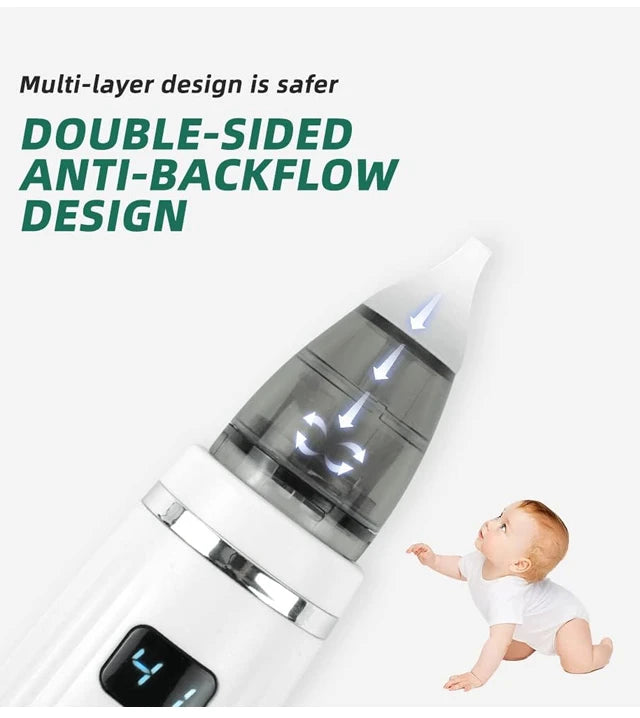 LckyBreathe™ — Smart Electric Baby Nasal Aspirator | Gentle & Safe Mucus Remover