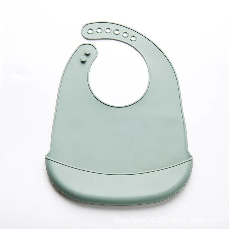 LckyBaby™ Waterproof Silicone Baby Bib – Adjustable, Soft & Easy-to-Clean